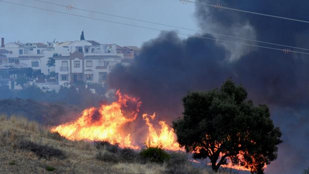 Estabilizado el incendio que obligó a desalojar 40 viviendas en Marbella