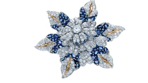 Broche de diamantes y esmeraldas de 1887