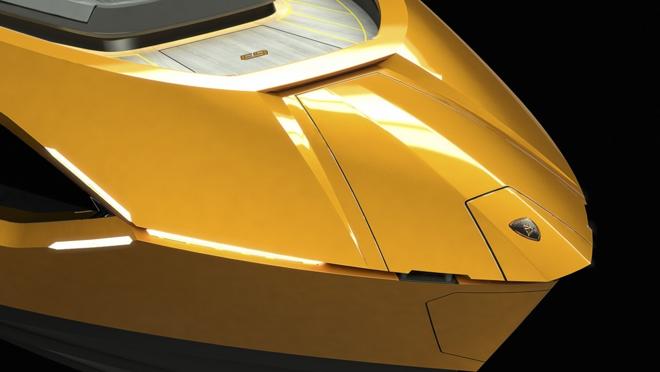 Imagen del frontal del nuevo yate Tecnomar for Lamborghini 63