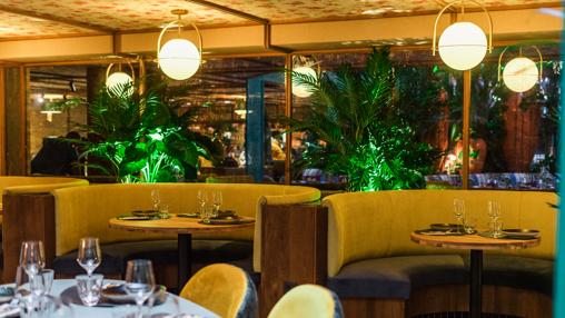 The restaurant's dining room