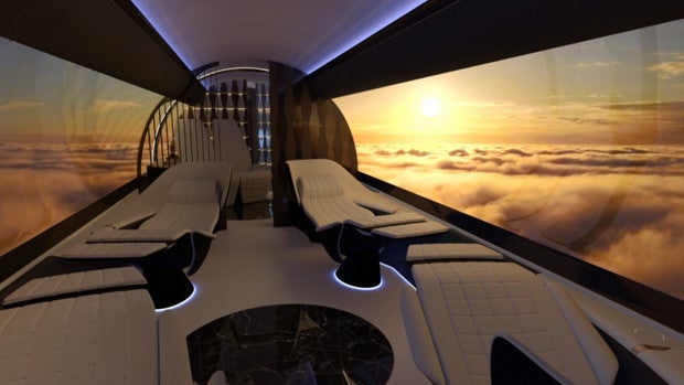 El avión de ultra lujo capaz de recrear todo tipo de paisajes en su interior