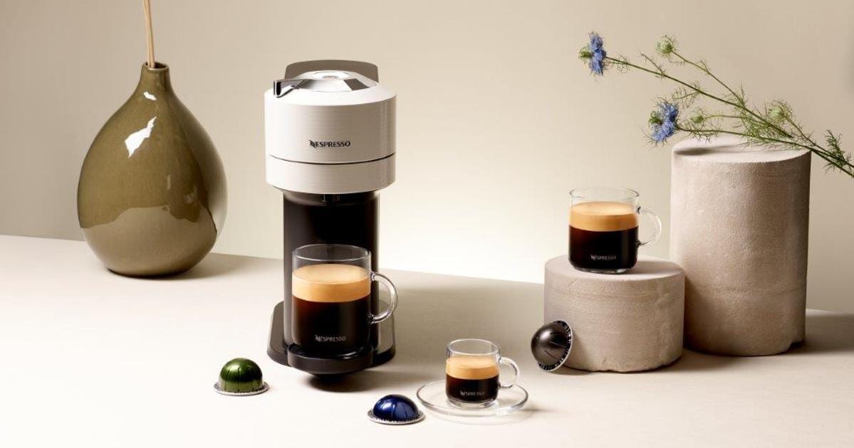 Cafetera automática de expresos Sjöstrand de Acero Inoxidable para cápsulas monodosis Compatible con Nespresso 