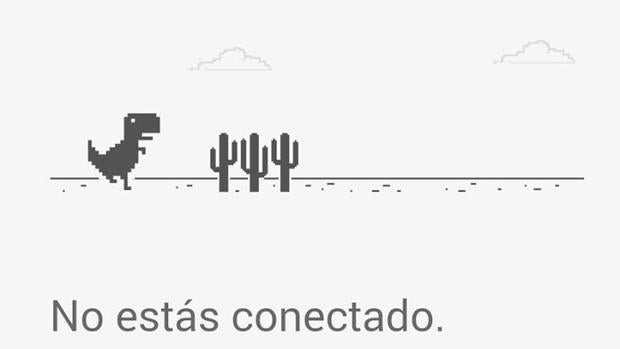 Una captura del juego que se activa cuando falla la conexión con el buscador