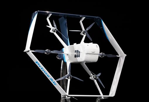 Modelo del nuevo dron de Amazon con seis alas