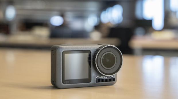 Detalle de la cámara de acción de DJI