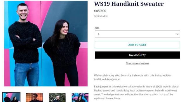 Polémica en la Web Summit: 850 euros por un jersey como el de Paddy Cosgrave