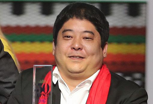 El chef Mitsuharu Tsumura, del restaurante peruano Maido, durante la premiación de los 50 Mejores Restaurantes de Latinoamérica