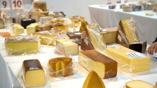 Algunos de los 3,500 quesos presentados a los World Cheese Awards 2018