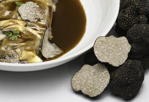 Ravioli de rabo de ternera con trufa negra