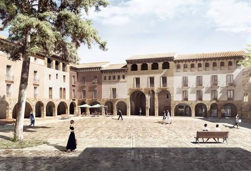 Propuesta ganadora de la reformada Plaza Mayor de Jaca
