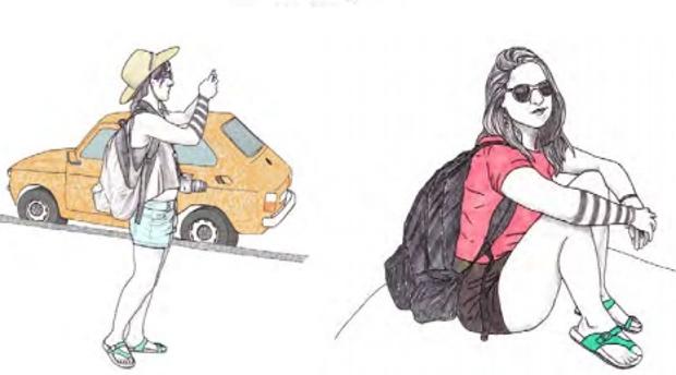 Ilustración de Andrea Bergareche de su libro «Yo Viajo Sola»