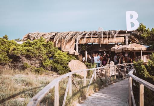 Entrada a Beso Beach, en Formentera