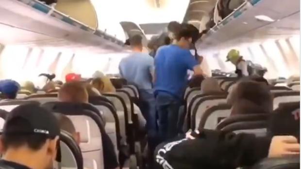 Captura del vídeo del vuelo de Westjet