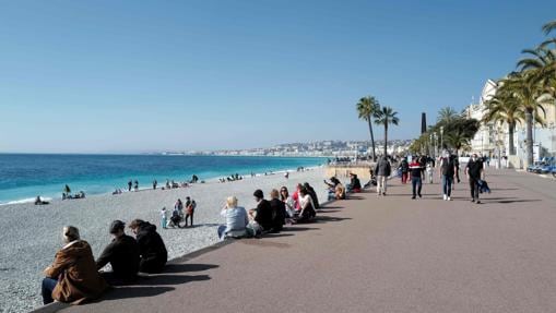 Promenade des Anglais, in Niza