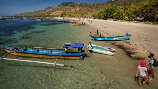 A beach area in East Timor