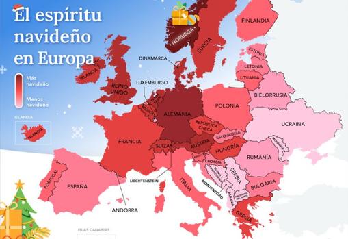 Los diez países de Europa donde más se vive el espíritu navideño Mapa-paises-navidenos-kiqB--510x349@abc